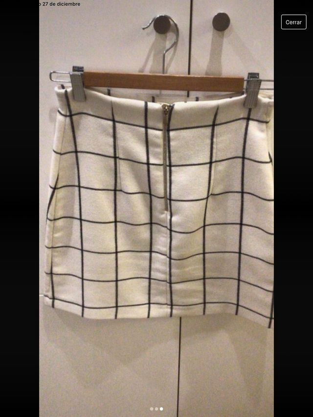 Falda corta cuadros