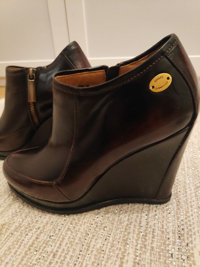 Botines de piel Adolfo Domínguez