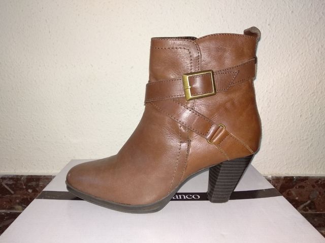 botines marrones piel