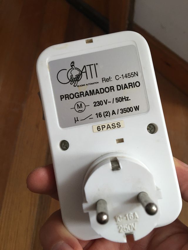 Enchufe con temporizador