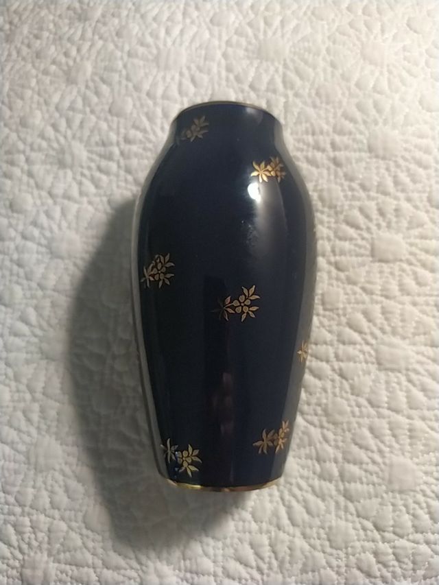 jarron porcelana  de limoges oro 22k