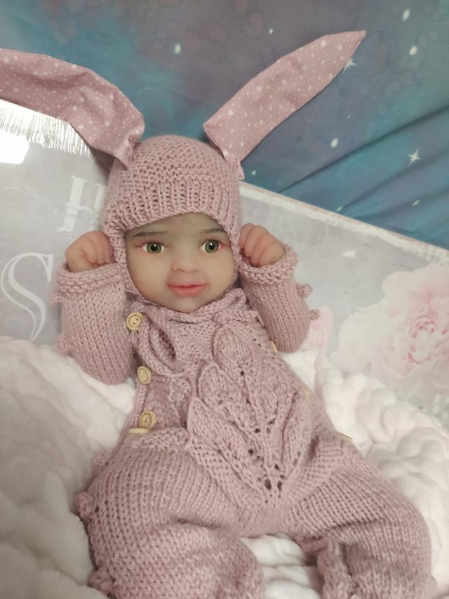 Reborn silicona 50 cm sistema pipí