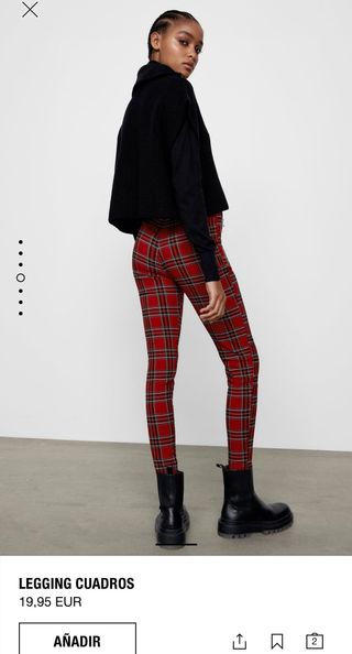 Pantalones ZARA | Legging Cuadros Crudo / Negro Mujer ⋆ Markus Keibel