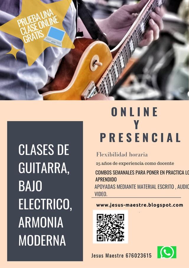 Clases de Guitarra y bajo electrico, (armonia) 
