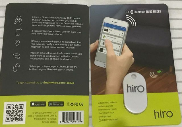 Hiro Bluetooth, buscador de cosas (dos unidades)