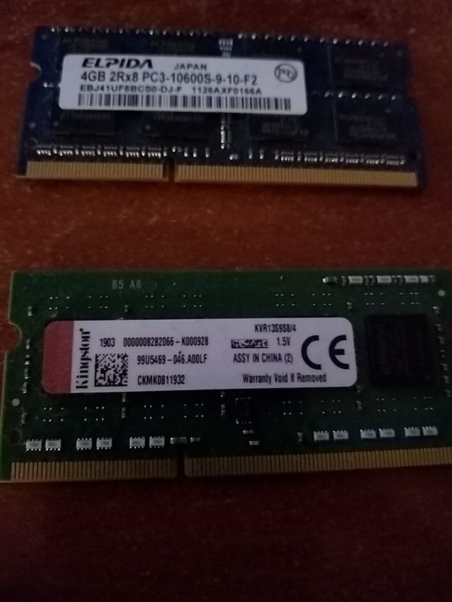 Memoria portátil 4gb DDR3 1600