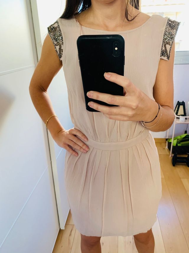 Vestido rosa palo talla M