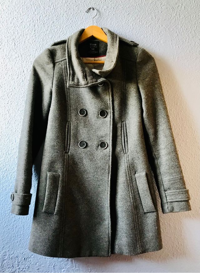 Abrigo gris de lana, Zara