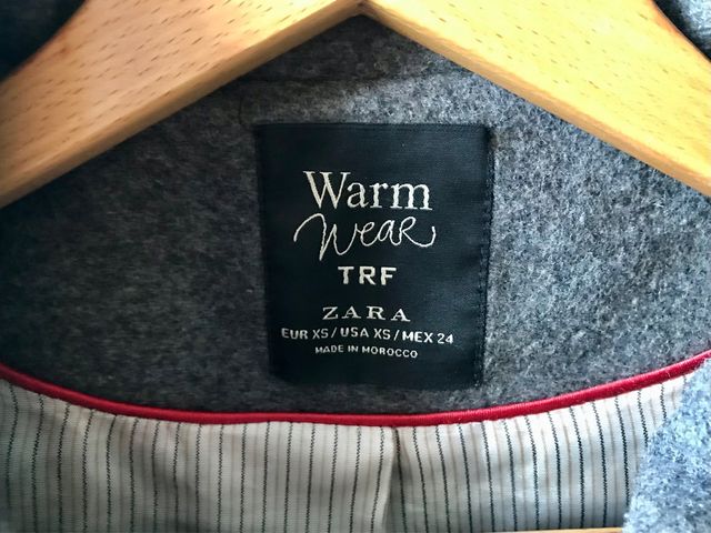 Abrigo gris de lana, Zara