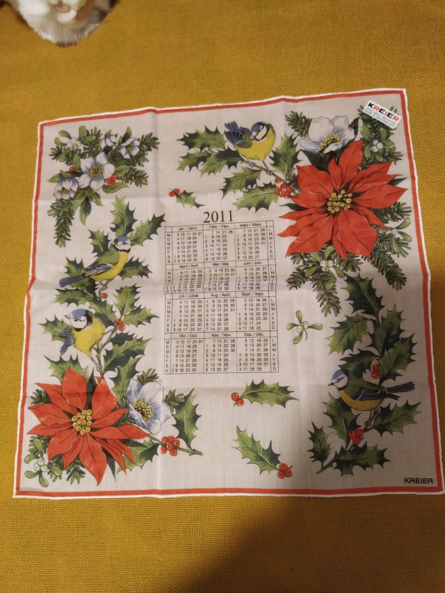 Pañuelo de tela con calendario 2011 (SWitzerland)