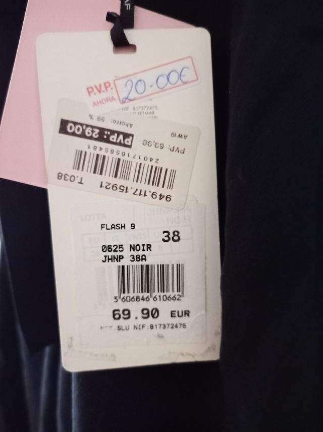 Pantalón ligero negro Naf Naf - nuevo de origen