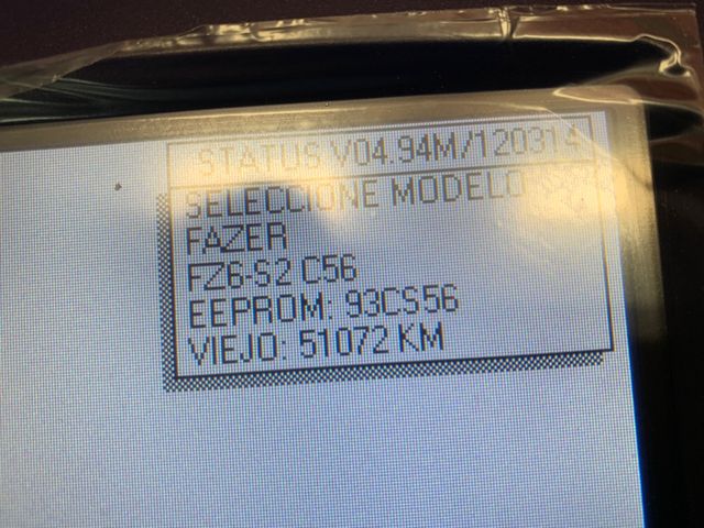 Ajuste cuadro cuentakilómetros Yamaha