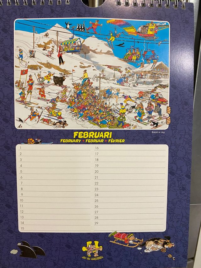 Calendario pared Jan Van Haasteren puzzle
