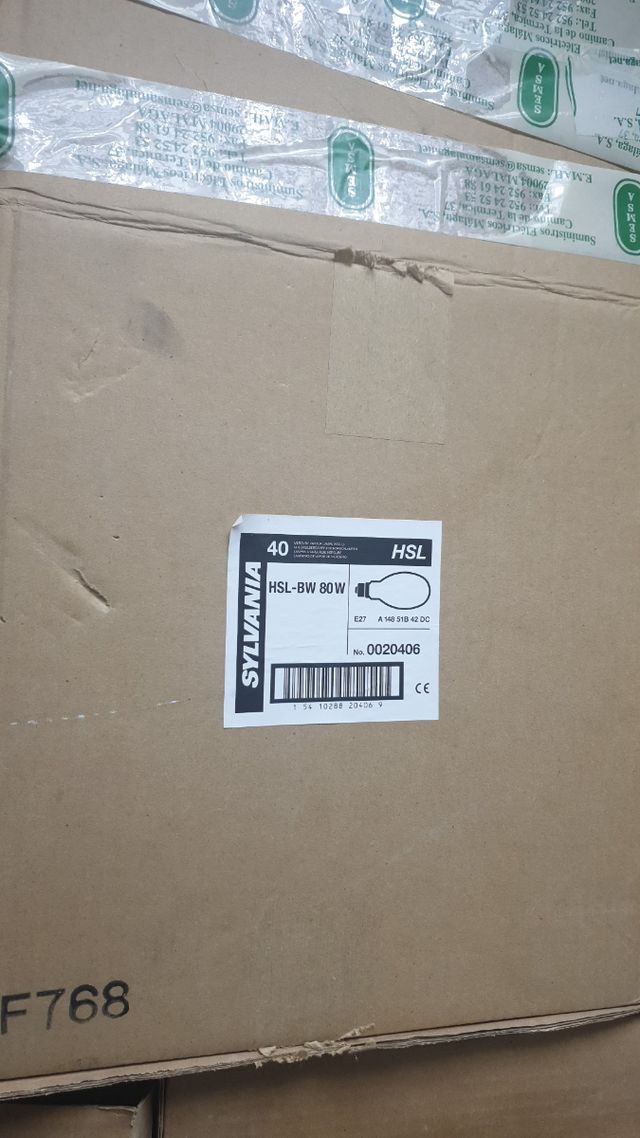 bombilla vapor de mercurio de 80 w sylvania