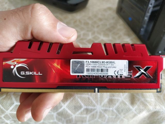 Memoria RAM DDR3-1333 MHz 4gb x2 y DDR3-1600MHz x4