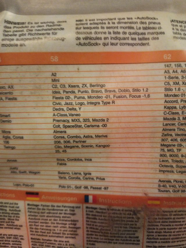 cadenas de nieve autosock