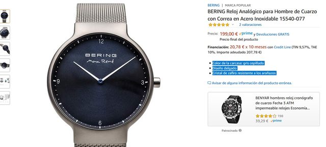 Reloj Bering Max René