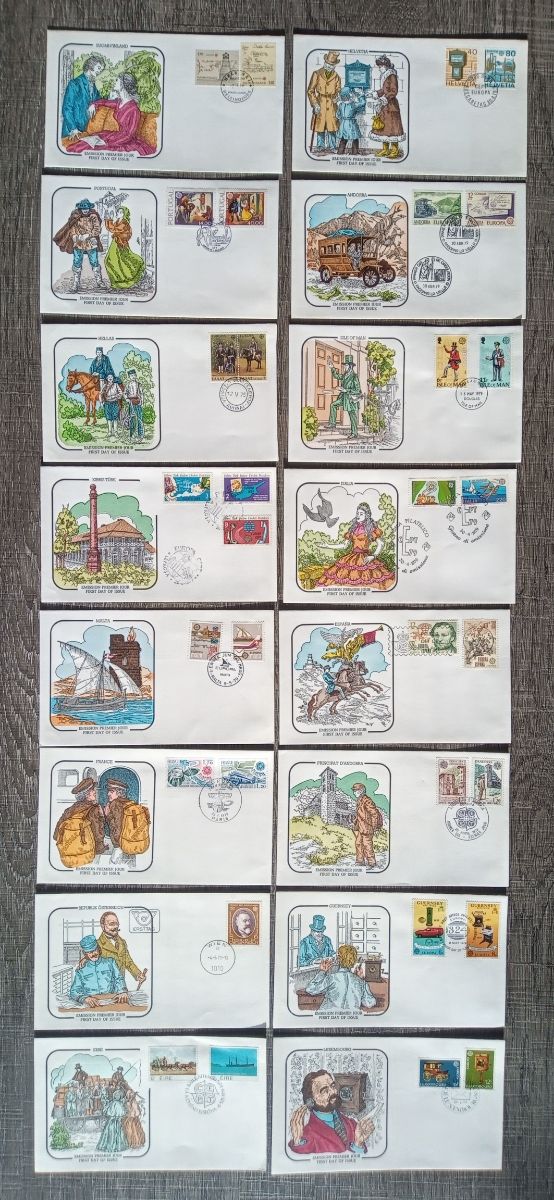 SELLOS SOBRES 1er Día TEMA 🇪🇺 EUROPA