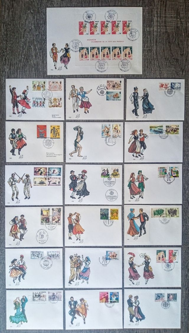 SELLOS SOBRES 1er Día TEMA 🇪🇺 EUROPA