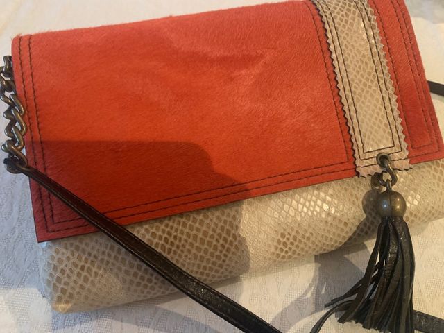 Bolso artesano piel becerro