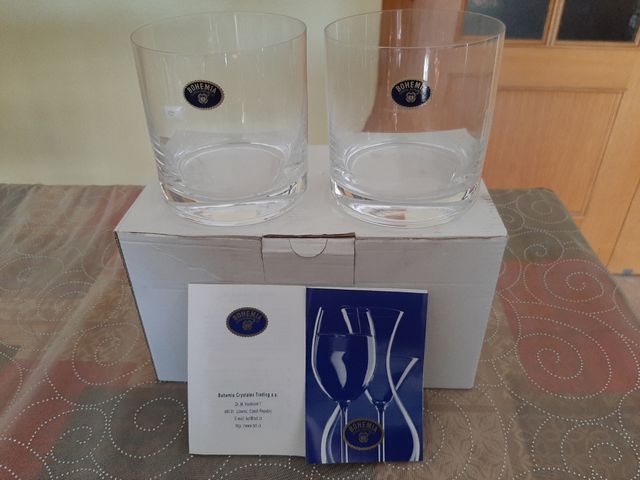 Vasos cristal de Bohemia