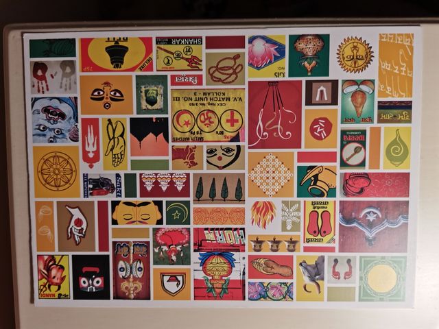 3 cartoline con motivi indù