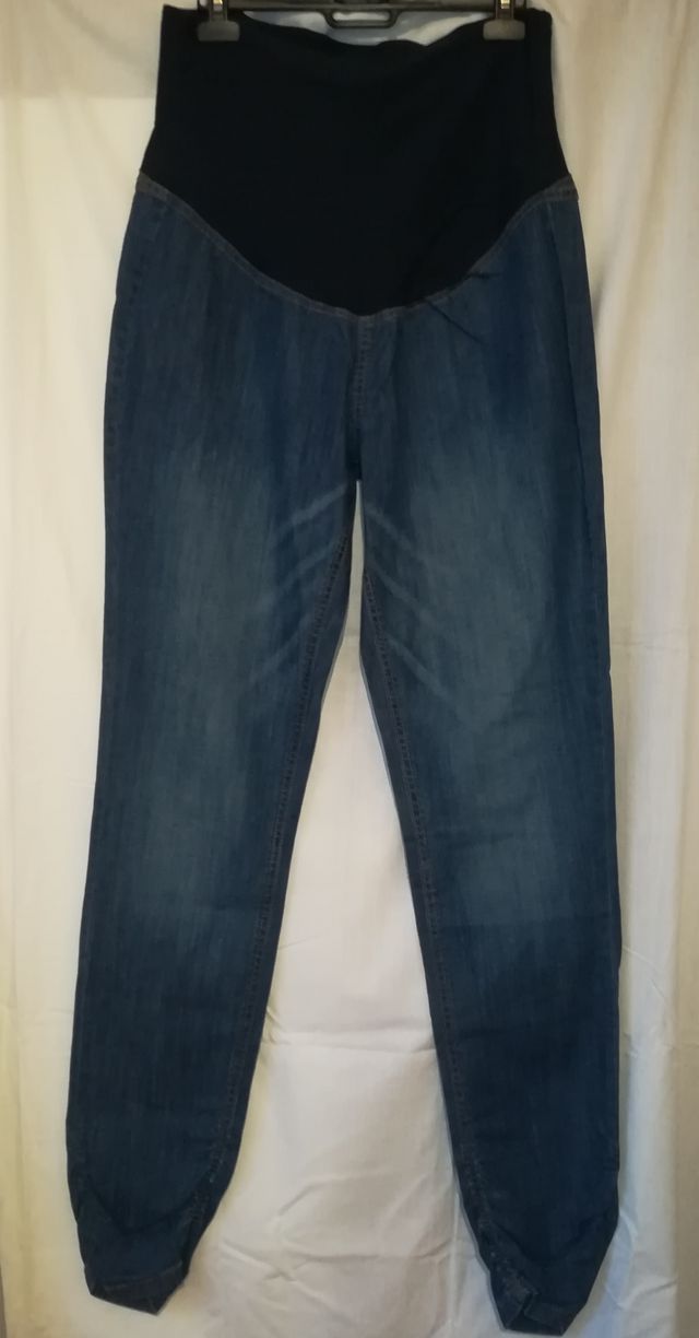 PREMAMÁ: CAMISA y PANTALÓN VAQUERO, TALLA L