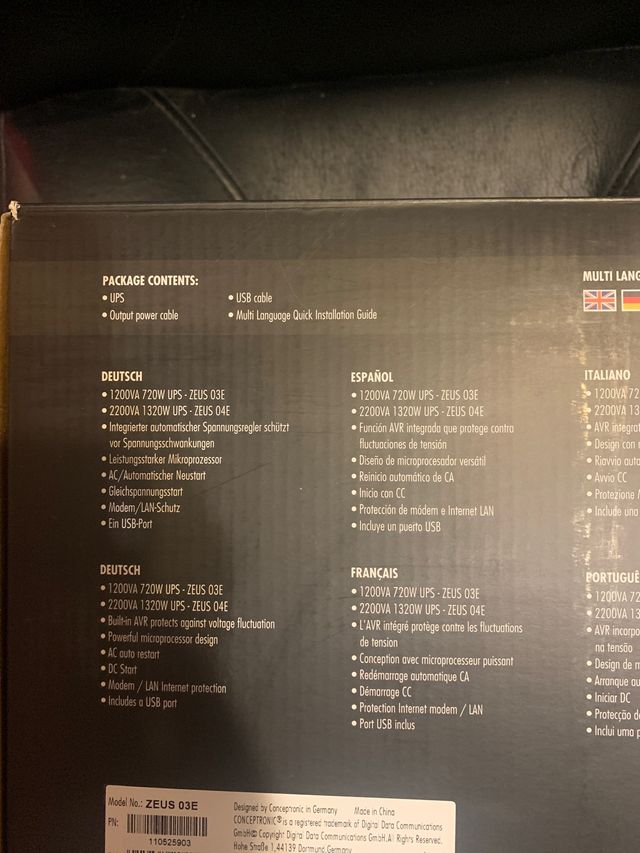 Ups zeus 1200va 720w