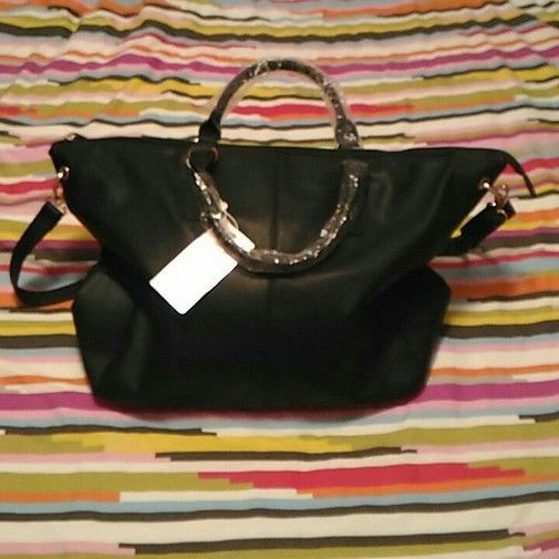 Bolso negro cuero sintético Anna Field