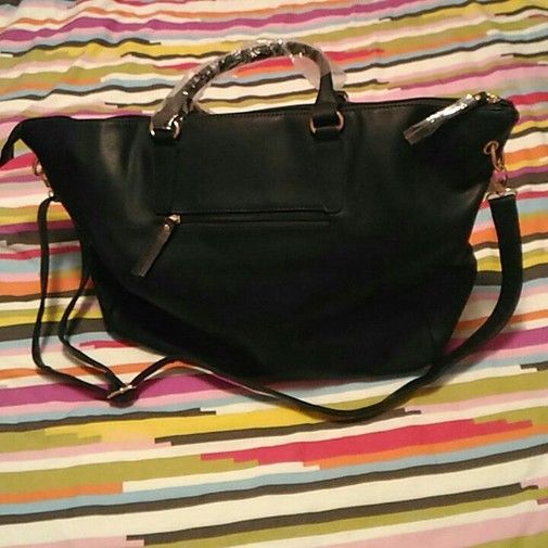 Bolso negro cuero sintético Anna Field