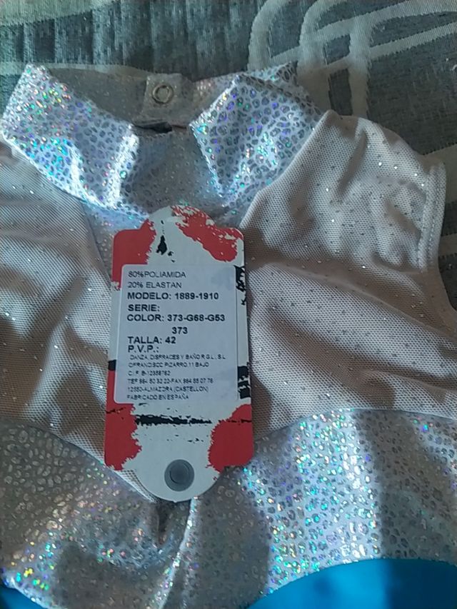 maillot talla 42..niña..gasa fantasia y licra