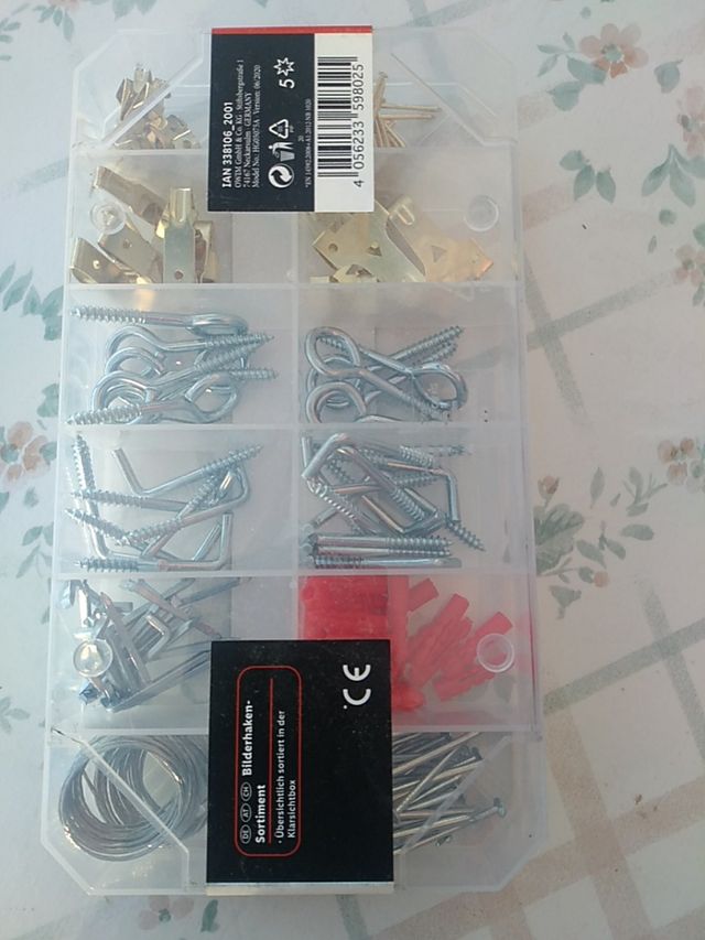 surtido accesorios para colgar cuadros 196 piezas