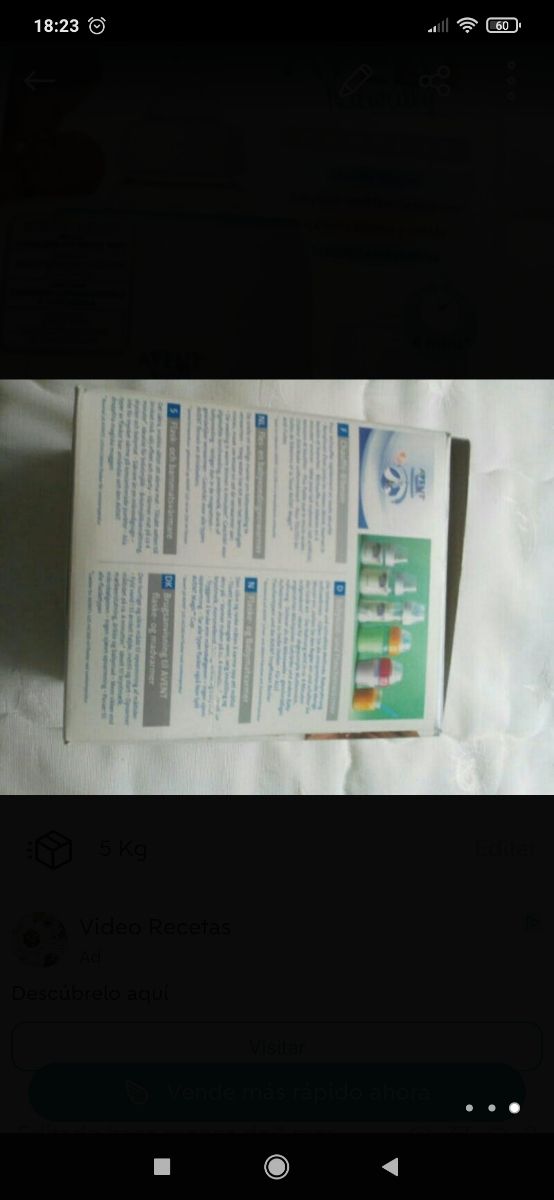 Calienta biberones, a estrenar, marca Avent.