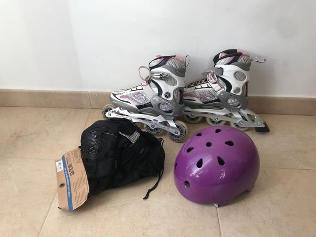Juego Patines Fila, Casco, Protectores
