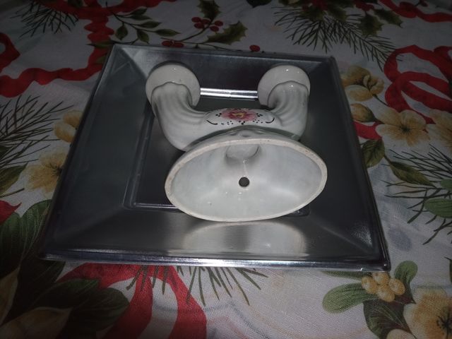 Candelabro de cerámica vintage