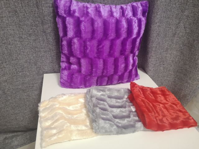 Cojines de pelo efecto visón 40x40cm