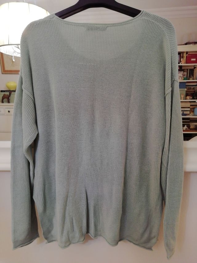 jersey punto verde agua