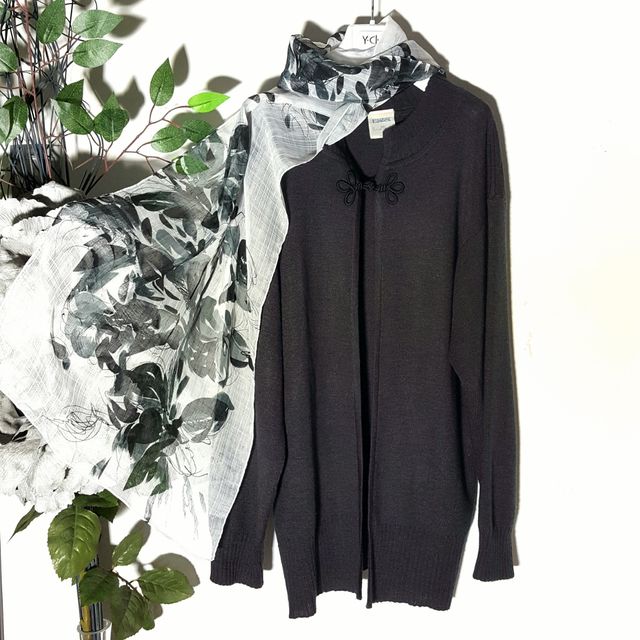 Chaqueta brillo/alamar M + foulard