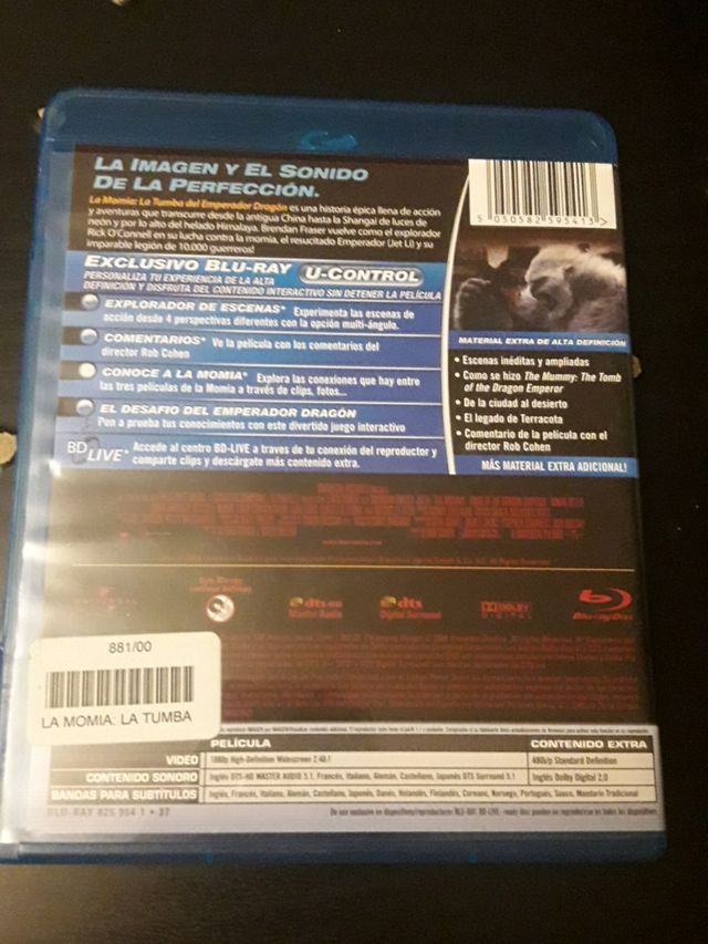 la momia la tumba del emperador dragón bluray 