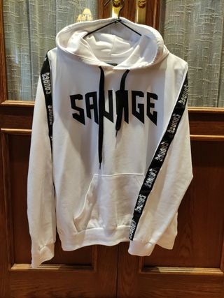 Sudadera Blanca 'Savage' | Cuidado con el Perro