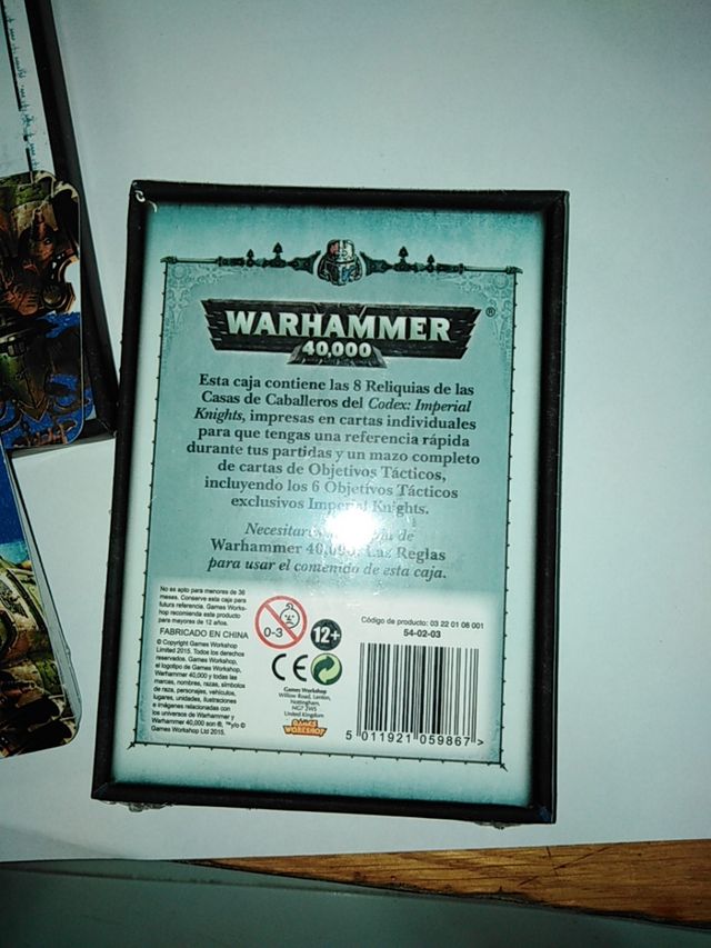 Warhammer. Datacards Imperial Knights.