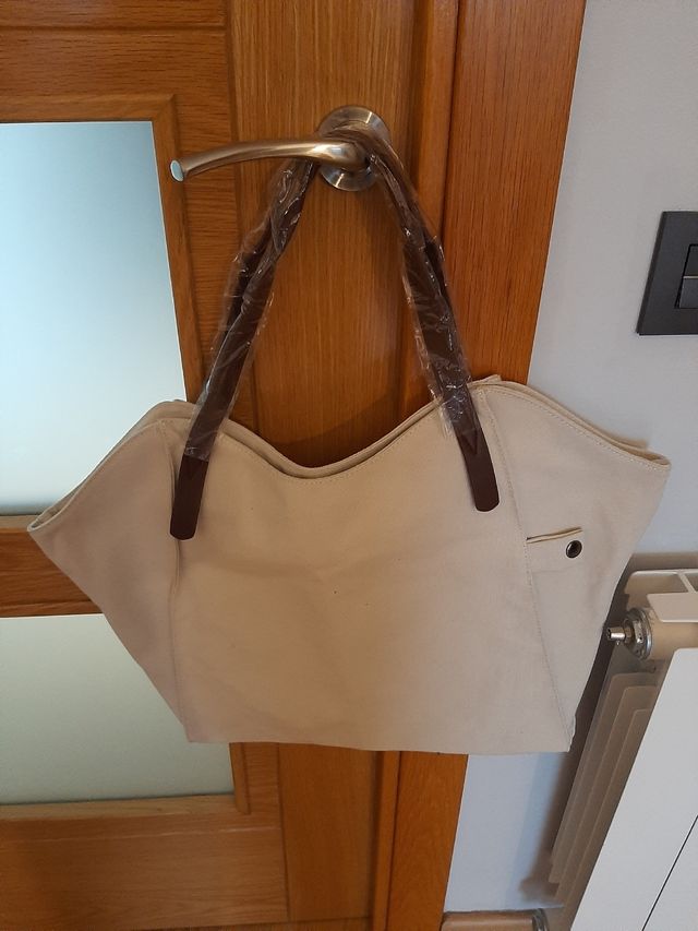 Bolso de mano tela con cremallera nuevo