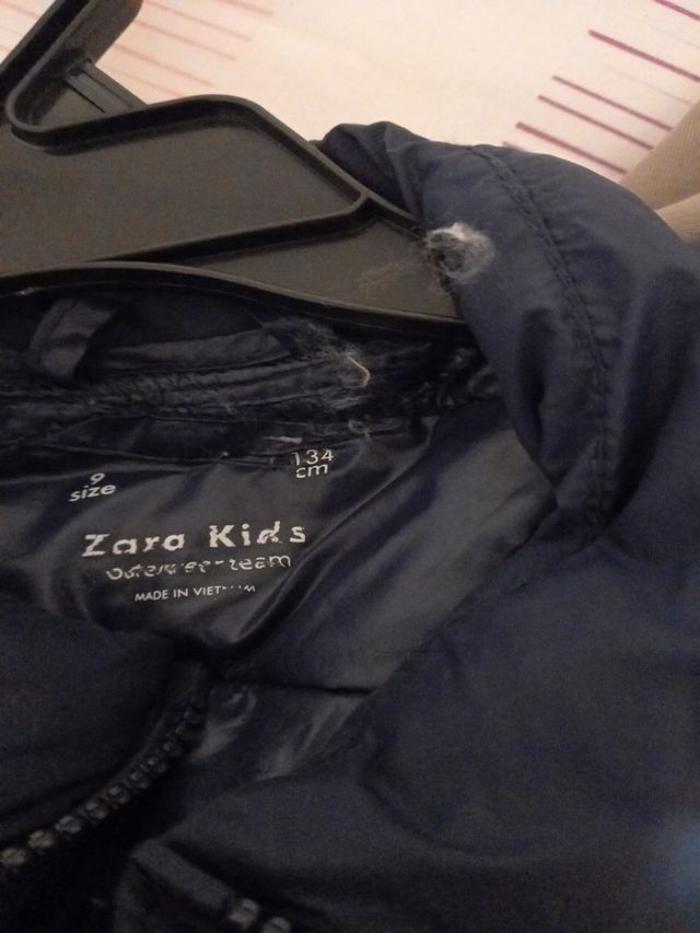 parka entretiempo de niña en azul marino