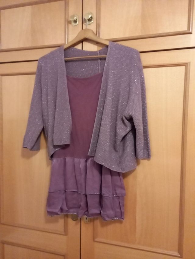 conjunto vestido y chaqueta