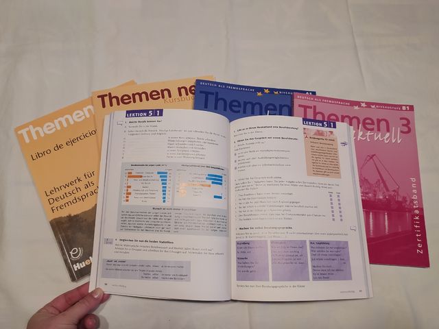 5 Libros para aprender alemán "Themen"