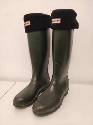 Botas HUNTER Talla 38, verde de segunda mano por 55 EUR en Alicante en  WALLAPOP