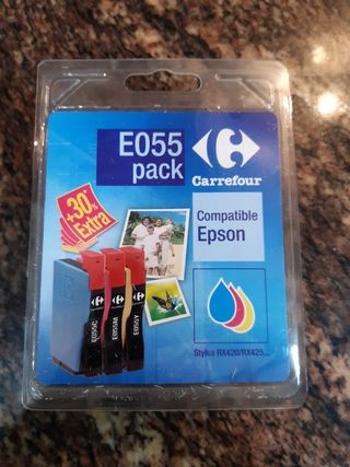 Pack E055 cartucho tinta Epson de segunda mano por 5 EUR en Alzira en  WALLAPOP