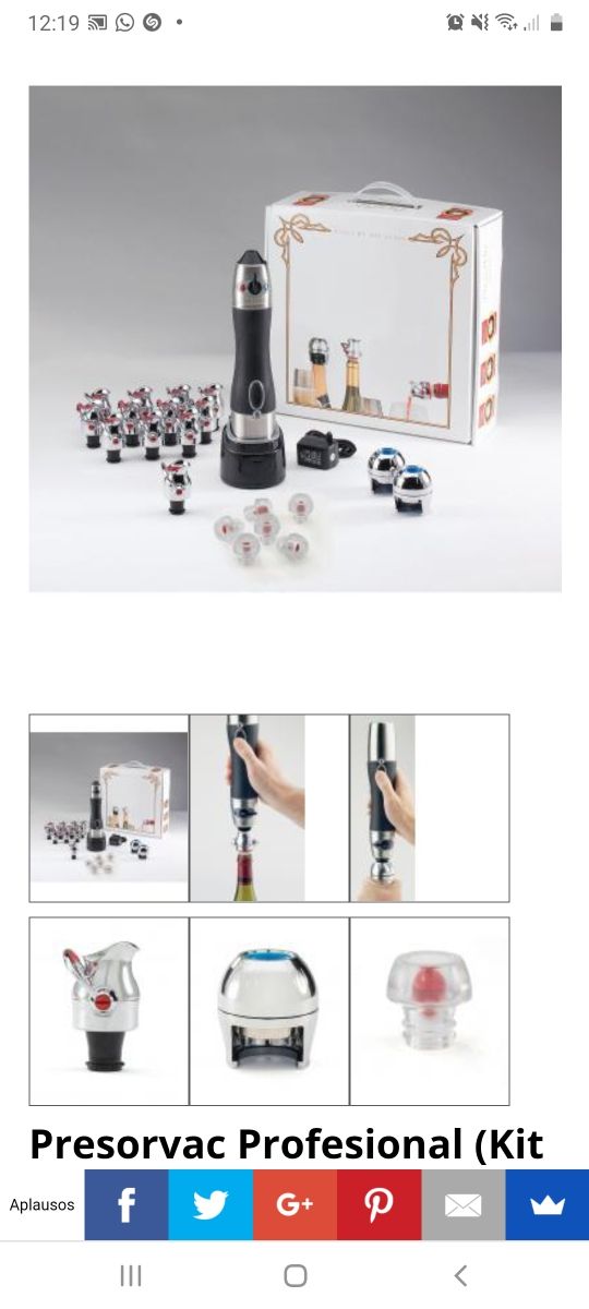 Presorvac Wines , Preservador para vino y cava