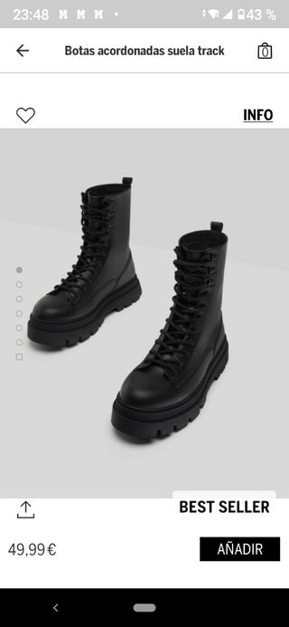 BOTAS BERSHKA HOMBRE N° 42 de segunda mano por 30 EUR en Campanillas en  WALLAPOP