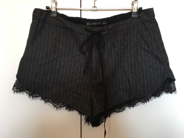 Shorts negros de invierno de Zara